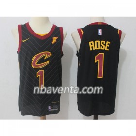 Camiseta Hombre Cleveland Cavaliers Derrick Rose 1 Nike 2017-18 Negro Swingman